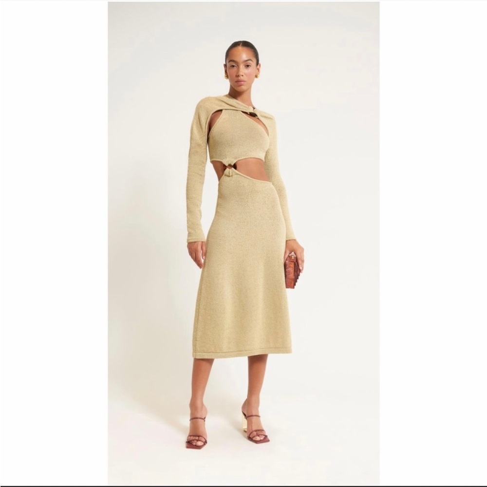 Cultgaia Denise knit midi one shoulder dress